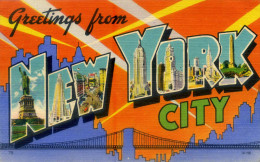 NEW YORK. Greetings From...... Posted For FIRENZE (Italy) 1951. - Multi-vues, Vues Panoramiques