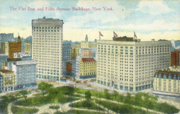 NEW YORK. The Flat Iron And Fifth Avenue Buildings. No Posted 1900. - Panoramische Zichten, Meerdere Zichten