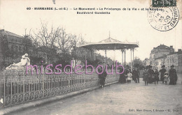 Delcampe - 47 - MARMANDE - Monument "Printemps De La Vie" - Kiosque - Boulevard Gambetta - Groupe - Famille - 1909 - 2  Scans - Marmande