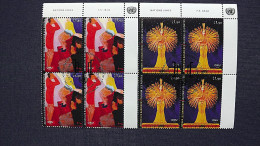 UNO-Genf 832/3 Oo/ESST, Eckrandviererblock ´B´, Gemälde Von Sargy Mann, Barrieren Durchbrechen - Used Stamps