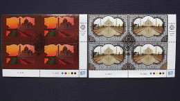 UNO-Genf 862/3 Oo/ESST, Eckrandviererblock ´D´, UNESCO-Welterbe: Taj Mahal - Used Stamps