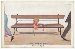 Amor Losing His Game Angelot Nu Separation Nice Card Cupid Divorce - Anges