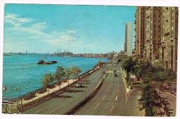 I3724 New York - Franklin Delano Roosvelt Drive - Along The East River / Viaggiata 1968 - Panoramic Views