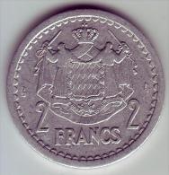 - MONACO - Louis II Prince De Monaco - 2 Francs - - 1922-1949 Louis II