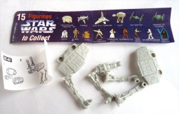 PAS KINDER RARE VAISSEAU TOMBOLA STAR WARS 1997 COMPLET AVEC BPZ AT-AT - Puzzels