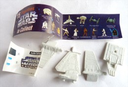 PAS KINDER RARE VAISSEAU TOMBOLA STAR WARS 1997 COMPLET AVEC BPZ NAVETTE THYRYDIUM - Puzzels