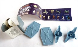 PAS KINDER RARE VAISSEAU TOMBOLA STAR WARS 1997 COMPLET AVEC BPZ TIE FIGHTER - Puzzles