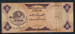 U.A.E.   P2   5  DIRHAMS   1973  VG-FINE - Ver. Arab. Emirate