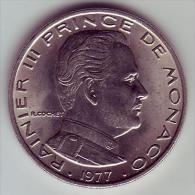 - MONACO - Rainier III Prince De Monaco - 1 Franc. 1977 - SPL - - 1960-2001 Nieuwe Frank