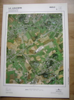 GRAND PHOTO VUE AERIENNE 66 Cm X 48 Cm De 1979 LA LOUVIERE HAINE SAINT PAUL - Cartes Topographiques