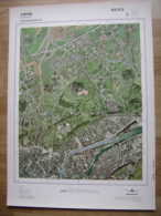 GRAND PHOTO VUE AERIENNE 66 Cm X 48 Cm De 1984 LIEGE VOTTEM - Cartes Topographiques