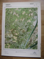 GRAND PHOTO VUE AERIENNE 66 Cm X 48 Cm De 1984 OUPEYE VIVEGNIS - Cartes Topographiques