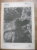 GRAND PHOTO VUE AERIENNE 66 Cm X 48 Cm De 1985 AYWAILLE SOUGNE REMOUCHAMPS - Cartes Topographiques