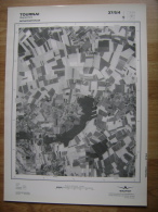 GRAND PHOTO VUE AERIENNE 66 Cm X 48 Cm De 1979  TOURNAI ESPLECHIN - Cartes Topographiques