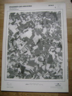 GRAND PHOTO VUE AERIENNE 66 Cm X 48 Cm De 1979 FRASNES LEZ ANVAING ARC AINIERES - Cartes Topographiques
