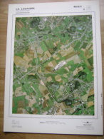 GRAND PHOTO VUE AERIENNE 66 Cm X 48 Cm De 1979  LA LOUVIERE HAINE SAINT PAUL - Cartes Topographiques