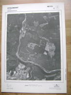GRAND PHOTO VUE AERIENNE 66 Cm X 48 Cm De 1984 STOUMONT LORCE - Cartes Topographiques