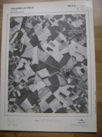 GRAND PHOTO VUE AERIENNE 66 Cm X 48 Cm De 1979  VILLERS LA VILLE MARBAIS - Cartes Topographiques