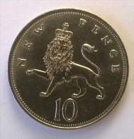 Monnaie - Grande-Bretagne - 10 Pence 1968 - - Autres & Non Classés