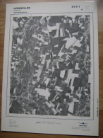 GRAND PHOTO VUE AERIENNE 66 Cm X 48 Cm De 1981 HONNELLES ANGREAU - Cartes Topographiques