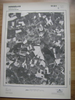 GRAND PHOTO VUE AERIENNE 66 Cm X 48 Cm De 1981 HONNELLES FAYT LE FRANC - Cartes Topographiques