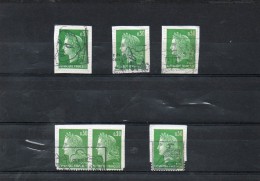 FRANCE    6 Timbres 30 C     1967-69     Y&T: 1536A    Marianne De Cheffer       Belles Oblitérations - 1967-1970 Marianne (Cheffer)