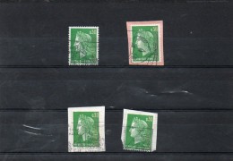 FRANCE    4 Timbres 30 C     1967-69     Y&T: 1536A    Marianne De Cheffer       Belles Oblitérations - 1967-1970 Marianne De Cheffer