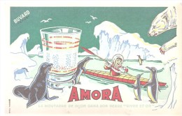 Buvard Amora La Moutarde De Dijon Dans Son Verre Givre & Or Le Canoé - Mosterd