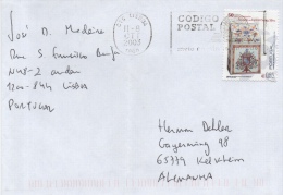 Portugal Cover To Germany With Faience Stamp - Lettres & Documents