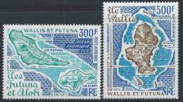 WALLIS Et FUTUNA 1978   Poste Aerienne  PA 80 Et 81 Neufs Sans   Charniere ** Cartes Des Iles - Nuevos