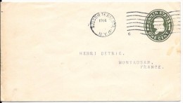 LE73  Entier Postal Sur Lettre Des Etats Unis Pour La France 1914 - Postal History