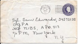 LE76  Lettre Avec Entier Postal Des Etats Unis De 1944 - Marcofilia