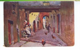 CPA-ILLUSTRATEURS-CYEU 1900-UNE VIEILLE RUE A MENTON- - Lessieux