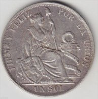 @Y@     Peru - Un Sol 1891  Silver. (item 2895 ) - Pérou