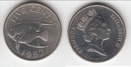 ****  BERMUDA - BERMUDES - 5 CENTS 1997 - FIVE CENTS 1997 FISH **** EN ACHAT IMMEDIAT !!! - Bermuda