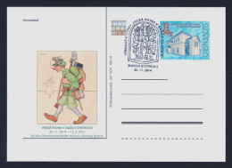 2014 SLOVACCHIA "LA GRANDE GUERRA 1914-2014 / THE GREAT WAR 1914-2014" CARTOLINA POSTALE ANNULLO PRIMO GIORNO - Postcards