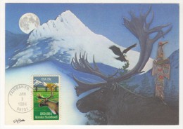 1984 FAIRBANKS ALASKA  FIRST DAY MAXIMUM CARDS - Maximum Cards