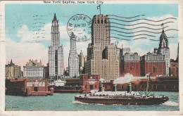 CARTOLINA: NEW YORK SKYLINE - NEW YORK CITY - VIAGGIATA - F/P - B/N - LEGGI - Andere Monumenten & Gebouwen