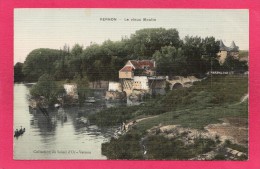 27 EURE VERNON, Le Vieux Moulin Sur La Seine, Animée, 1917, (Coll. Du Soleil D'Or, Vernon) - Vernon