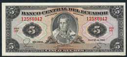 ECUADOR  P108b  5  SUCRES  20.4.1983  ABNC # HY      XF-AU - Ecuador