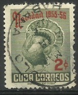 Cuba -1955 Christmas Turkey 2c Used   Sc 547 - Usati