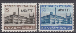 Italy Trieste Zone A AMG-FTT 1954 Sassone#194-195 Mint Never Hinged - Mint/hinged