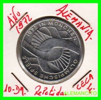 ALEMANIA   MONEDA  PLATA S/C 10DM MUNICH 1972 - Gedenkmünzen