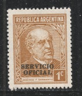 Argentina 1940. Scott #O37 (MNH) President, Domingo F. Sarmiento - Ongebruikt