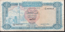 LIBYA  P35b  1  DINAR   1972  With Inscription AVF - Libya