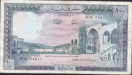 LEBANON  P66c  100  LIVRES  1985   VG-F - Libanon