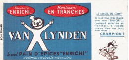 Buvard " Pain D'épices VAN LYNDEN  " Toujours Enrichi, Maintenant En Tranches - Pain D'épices