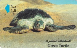Oman,  OMN-G-41A, Green Turtle,  2 Scans. - Oman