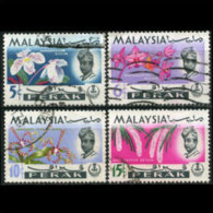 MALAYSIA-PERAK 1965 - Scott# 141-4 Orchids 5-15c Used - Perak