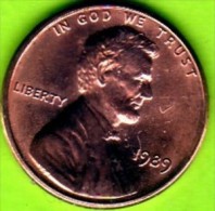 1989 Stati Uniti - 1 Cent. (circolato) - 1959-…: Lincoln, Memorial Reverse